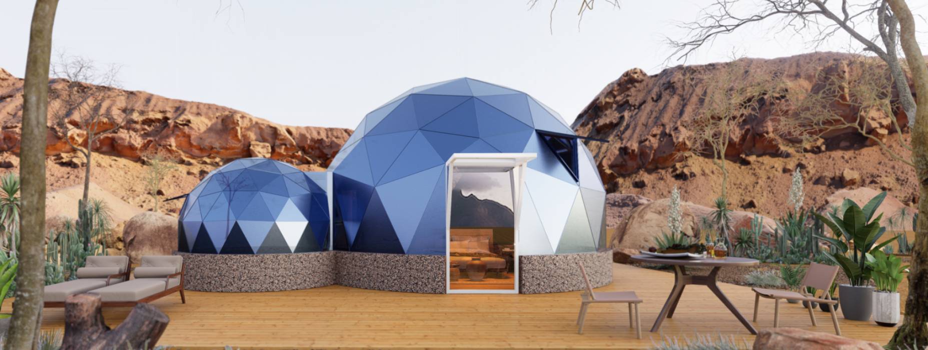 偏关县球形智能光伏玻璃星空房